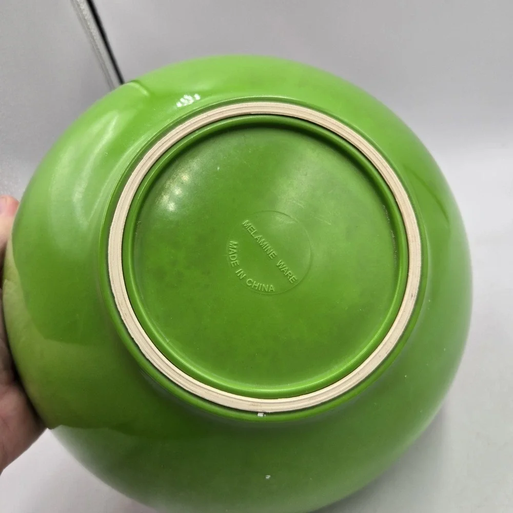 Melamine Ware 5 Piece Multicolor Plastic Nesting Bowl Set Rubber Ring Bottom